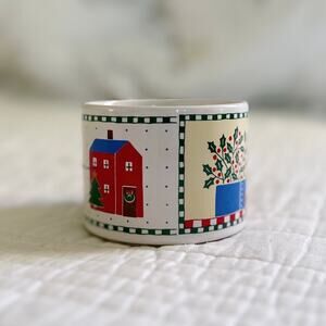 Vintage 80s GHC Korea Christmas Mug No Handle